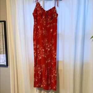 BNWT Park & Fifth Red Floral Maxi Dress